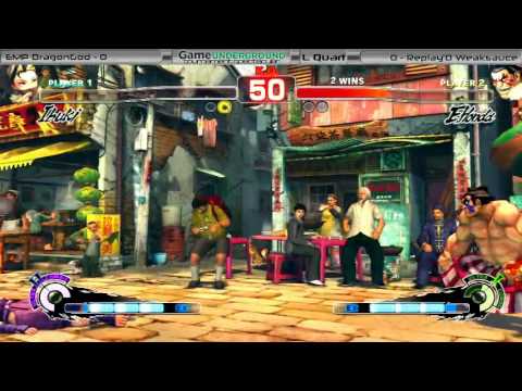 GUTS SF4 Top8 LQ EMP DragonGod VS Replay'D Weaksauce