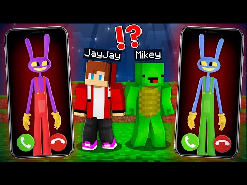 Creepy Jax.EXE Haunts Mikey & JJ in Minecraft Challenge
