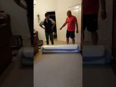 Unpacking a sleeping duck mattress (raw)