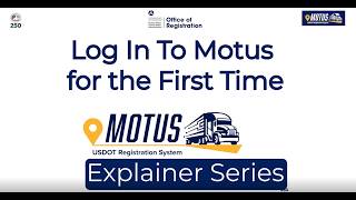 Log In to Motus for the First Time | Motus Explainer Series
