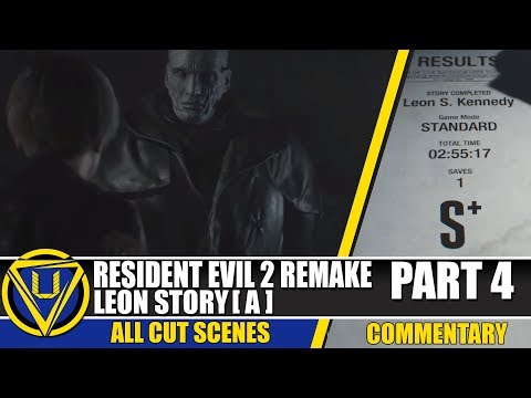 RESIDENT EVIL 2 REMAKE Walkthrough Part 4 - LEON STORY S+ RANK
