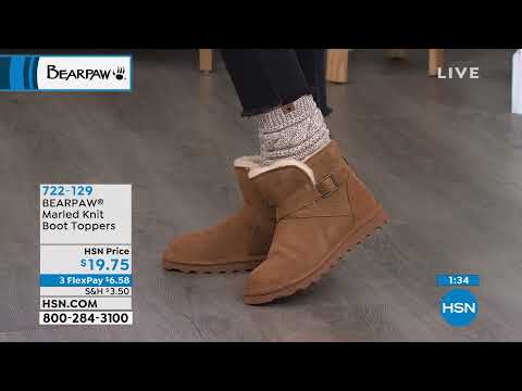 BEARPAW Marled Knit Boot Toppers