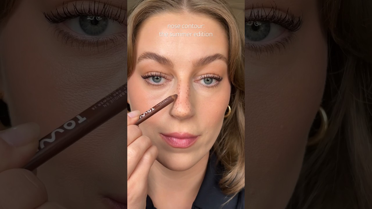 Nose Contour with Faux Freckles 🌞 Makeup Hack #makeup #beauty #makeuphacks