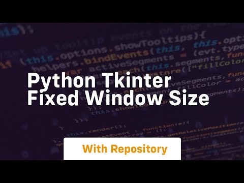 Python Tkinter Fixed Window Size