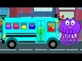 Jellyfish Wheel On The Bus Go Round And Round Nursery Rhymes And Kids Song For Children
