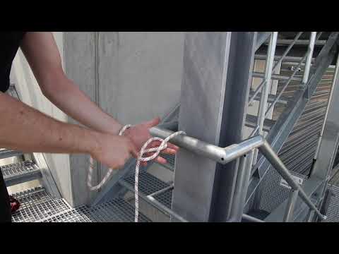 Knoten und Stiche, der Achterknoten gestochen