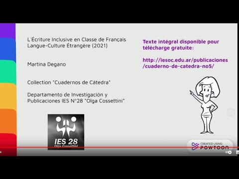 L´Écriture Inclusive en Classe de Français Langue Culture Étrangère (IES Nº28 "Olga Cossettini)