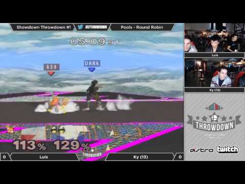 Melee Showdown Throwdown #1 - Pools: Round Robin - Luis (Fox) vs Ky (C. Falcon)