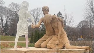 Sad “Madison Grayeyard Statue Girl” Child Memorial ~ Resurrection Cemetery ~ Madison, Wisconsin 