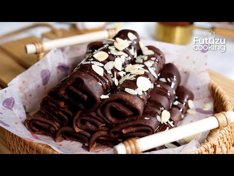 The secret to the perfect chocolate crepes recipe | asmr | futuzu cooking