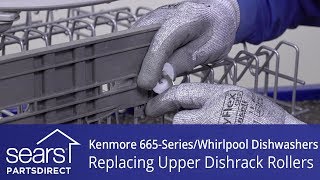 Plastic Height Adjuster Roller Replacement - Kenmore 665-Series and Whirlpool Dishwashers