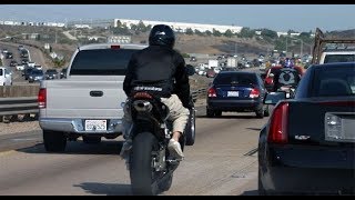How not to die on a Motorcycle while riding the freeway  HD Video
