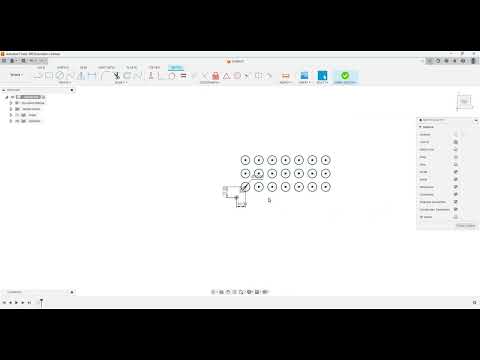 Rectangular Pattern Sketch Tool -- Fusion 360