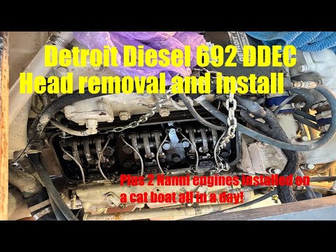 Detroit diesel 692 DDEC head removal and install