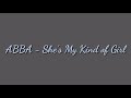 ABBA - She's My Kind of Girl (1973) (Lyrics)