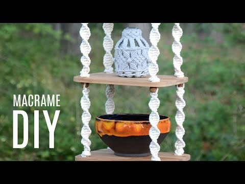 DIY Macrame Wall Hanging Leaves with Flower