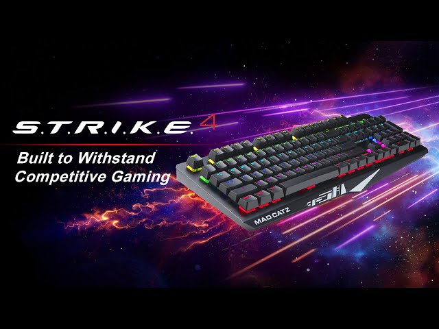 Mad Catz S.T.R.I.K.E. 4 Teclado Mecánico Gaming RGB Switch MX Red Layout Inglés video