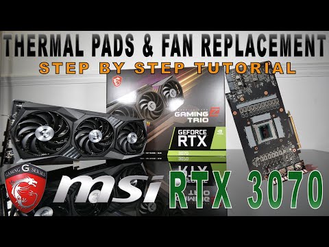MSI RTX 3070 GAMING X TRIO | Thermal Pads & Fan Replacement | DISASSEMBLY/TEARDOWN Tutorial