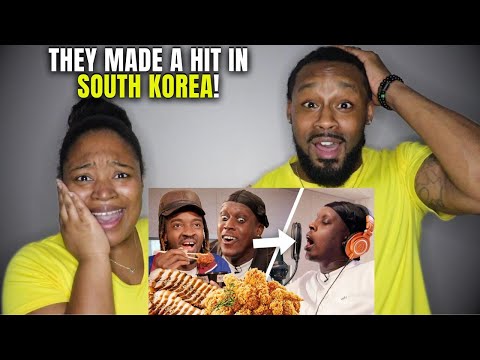 🇰🇷🇬🇧THEY MADE A HIT IN KOREA! | British Rappers Tries Korean Fried Chicken: starts rapping ft.Woogie