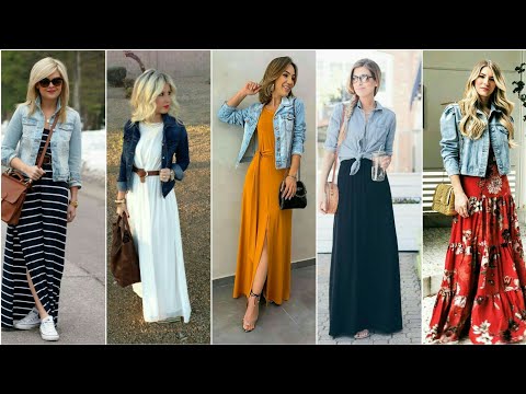 Styling Maxi dress with denim jacket-Crazy about...