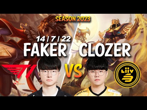 T1 Faker vs LSB Clozer - Faker TALIYAH vs Clozer Azir Mid - Patch 13.17 KR Ranked