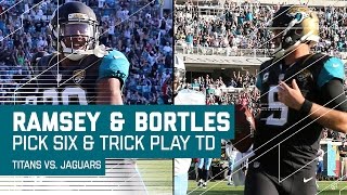 Bortles&#39; Tricky TD Catch &amp; Ramsey&#39;s Pick 6 Put Out the Titans Flame! | NFL Week 16 Highlights