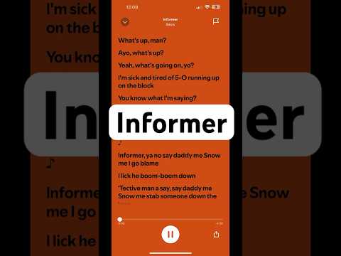 Informer by Snow- #lyrics #spotifyhits #informersnow #music #songs #informer #snow