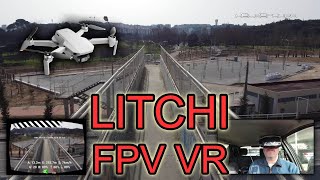 LITCHI + Dji Mini 2 em modo FPV VR + Samsung Galaxy A70 + Óculos HOMIDO V2