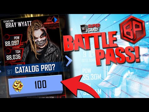 HUGE UPDATE - First WWE SuperCard BATTLE PASS Details! Catalog Pro Feature!