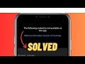 How To Fix The Following Content Is Not Available On This App In YouTube Vanced Easy