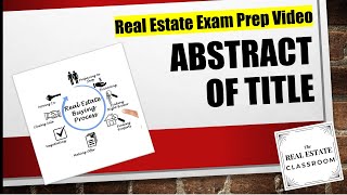 Abstract of Title | Real Estate Exam Prep Video