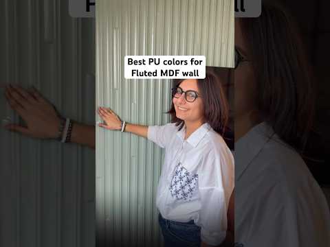 Best PU colors for fluted MDF wall by Asian Paints #interiordesign #home