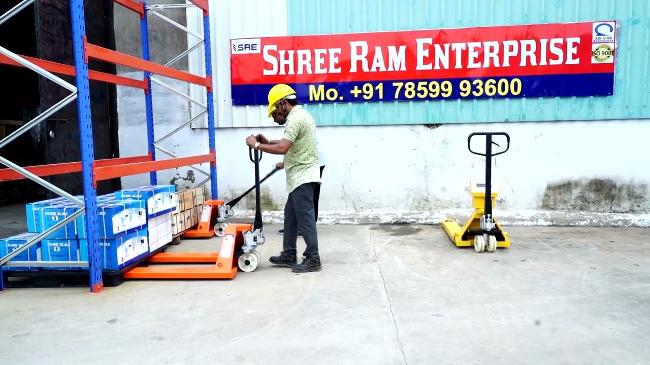 SHREE RAM ENTERPRISE Manufacturing Material Handling Equipments in India.!hand pallet truck