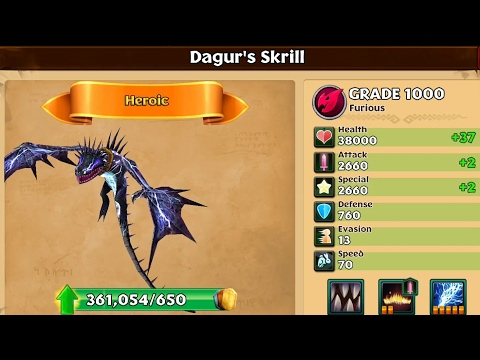 Dagur's Skrill Grade 1000 PVP battle in Brawl ||Dragons rise of Berk