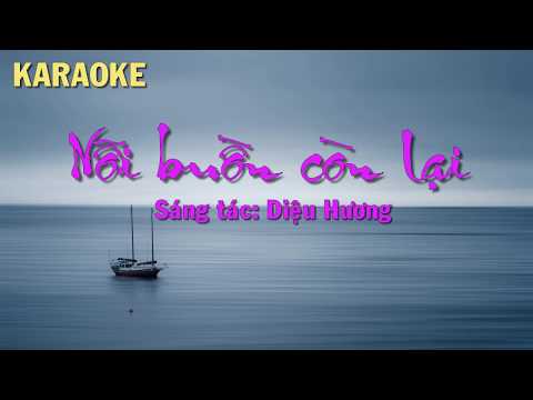 [Karaoke] Nỗi buồn còn lại - Diệu Hương (Tone Nam)