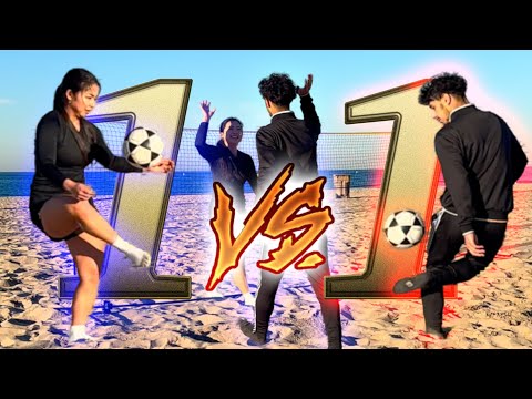 INTENSE 1v1 IN FOOTVOLLEY!!!