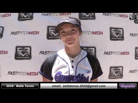 2024 Bella Tonso Catcher and Outfield Softball Skills Video - Ca Grapettes Medina