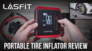 LASFIT Cordless Portable Tire Inflator Unboxing & Review