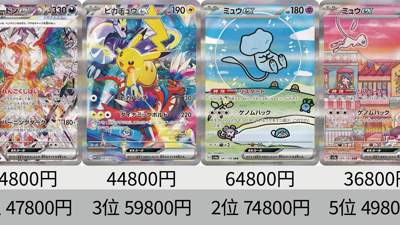 【ポケカ】151リザードン暴騰！SAR+α販売価格ランキング！2023年ver 26年4月【Pokemon TCG】All SAR card in 2023 ranking.