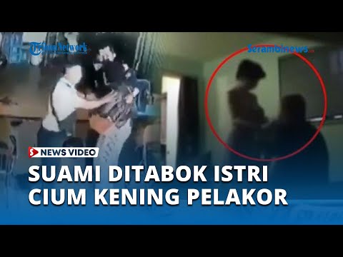 Istri Pergoki Suami Cium Kening Wanita Lain, Pelakor Kabur Usai Ditabok