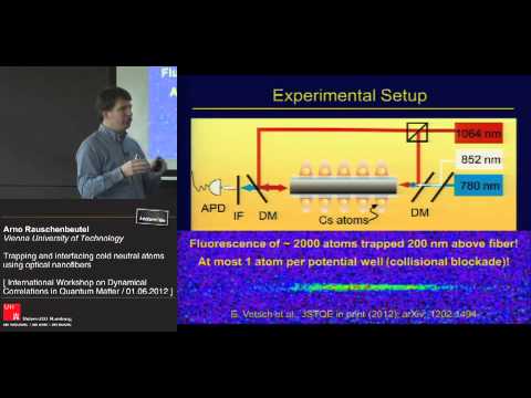 Arno Rauschenbeutel Trapping and interfacing cold neutral atoms using optical nanofibers