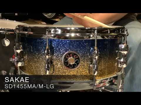 SAKAE OSAKA HERITAGE SD1455MA/M-LG メイプル スネアドラム 14"x5.5" / SAKAEロゴ入りケース付属! 【浜松の楽器店 SONIX・1Fドラム専門フロア】