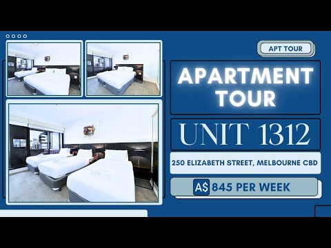 1 Bedroom Melbourne Apartment For Rent | 1312/250 Elizabeth Street Apartment Tour