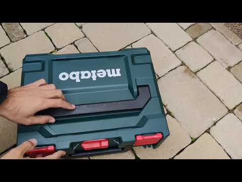 Unpacking / unboxing  cordless drill / screwdriver METABO BS 18 L new case MetaBox 602321500