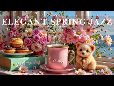 Elegant Spring Jazz 🌸☕ Soft Morning Coffee Bossa Nova for Peaceful Work & Positive Energy.