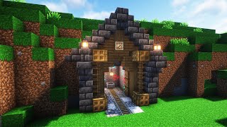 Minecraft Mine Entrance Tutorial - How to Build a Mining Entrance in Minecraft 1.21