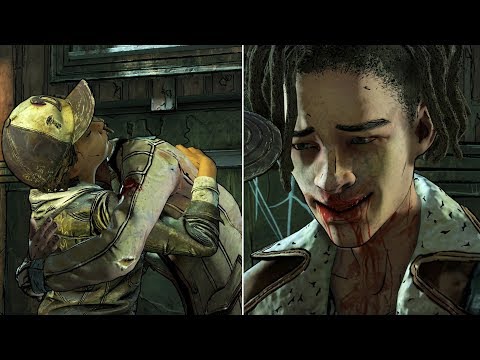 Clementine Saves and Hugs Louis in Prison -All Choices- The Walking Dead The Final Season Episode 3
