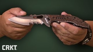 Складной нож CRKT Fossil Small, сталь 8Cr13MoV, рукоять нержавеющая сталь, накладки G-10