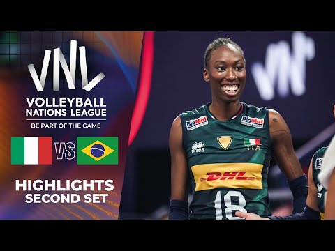 Set 2: Italy 🇮🇹 vs Brazil 🇧🇷 | VNL 2025 Highlights - Italy takes control!