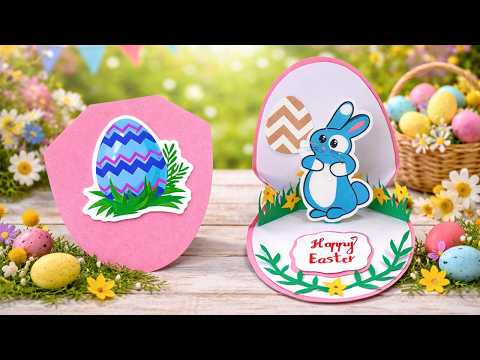 How to Make an Easter Pop Up Card 🐰 Easy DIY 3D Bunny Egg Card Tutorial | DG Handmade